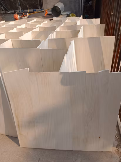 Соединенный на палец твердый HPL массив фанеры, кромка клееной столярной доски в виде гроба, деревянные доски из китайской павловнии для мебели, ламинированная доска из клееного дерева